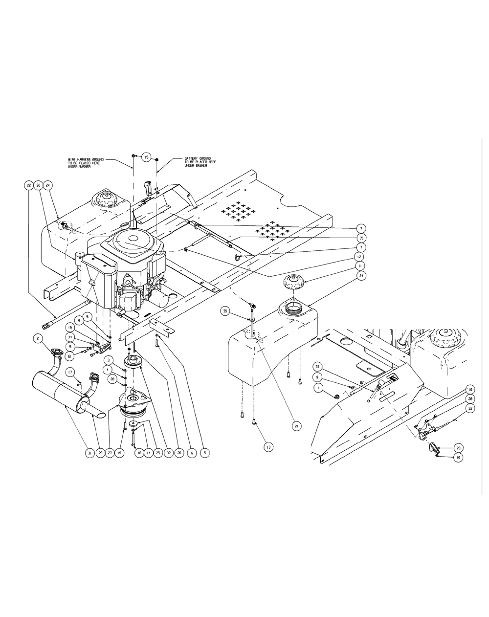 Kohler Engine Assembly 20hp Diagram and Parts List for ENFORCER44 53AH3AGF050-20HP Cub Cadet Lawn Tractor